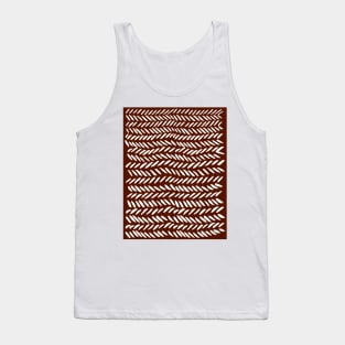 Knitting pattern - white on burgundy Tank Top